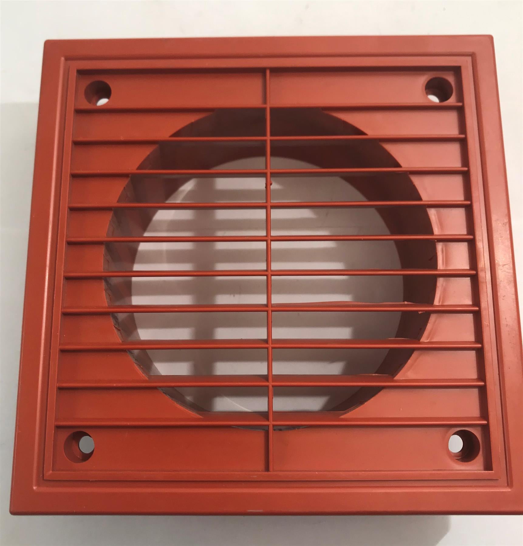 Terracotta Air Vent Duct Grille 100mm, 4" Fan Outlet