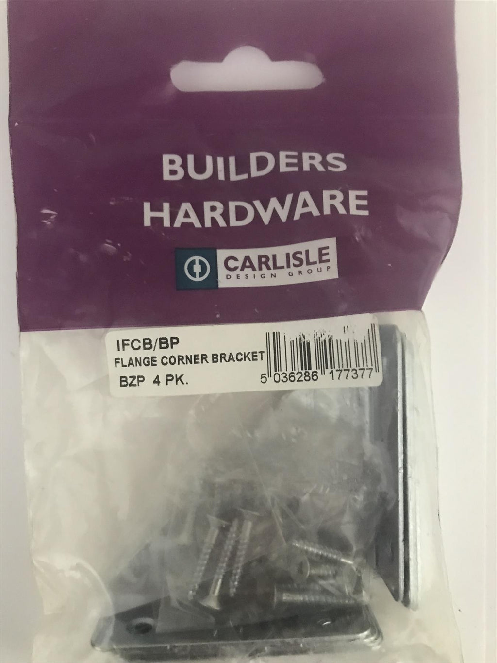 Carlisle Flange Corner Bracket BZP 4Pk IFCB/CP