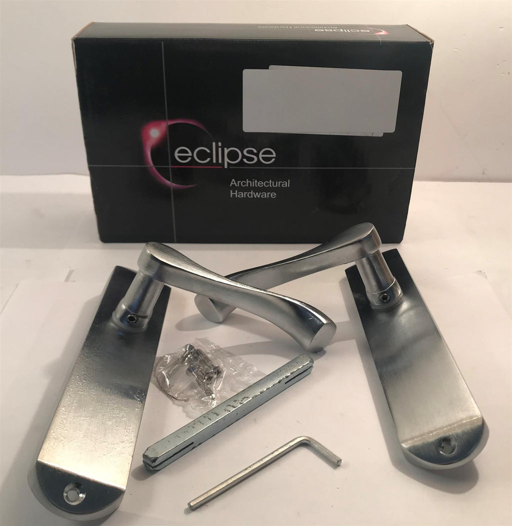 Eclipse Cadenza Lever Latch Passage Door Handles Satin Chrome  176 x 38mm  37698