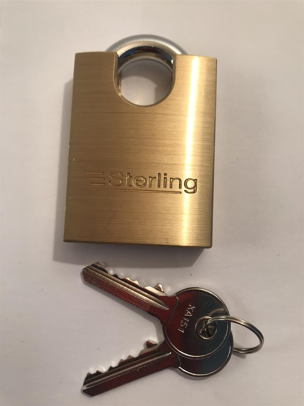 Sterling Brass Padlock 5 Pin 50mm Hardened Steel Closed Shackle