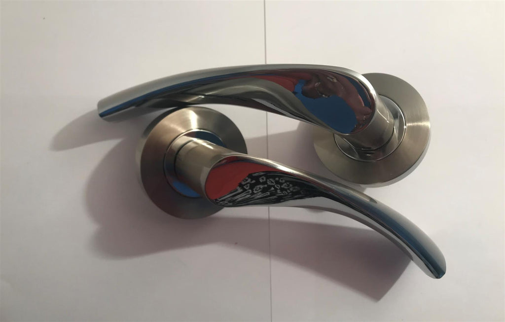 Supreme Windsor Lever On Rose Satin Nickel Chrome Plated Mix 30011