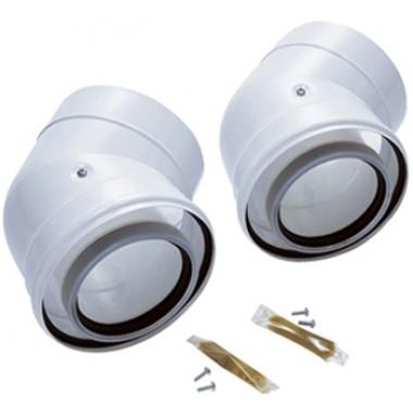 NEW VAILLANT 45 DEGREE FLUE BEND PAIR 303911