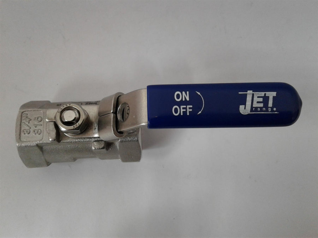 New Jet Range 2 Way Stainless Steel Ball Valve water gas 316 1000 WOG 3/4"