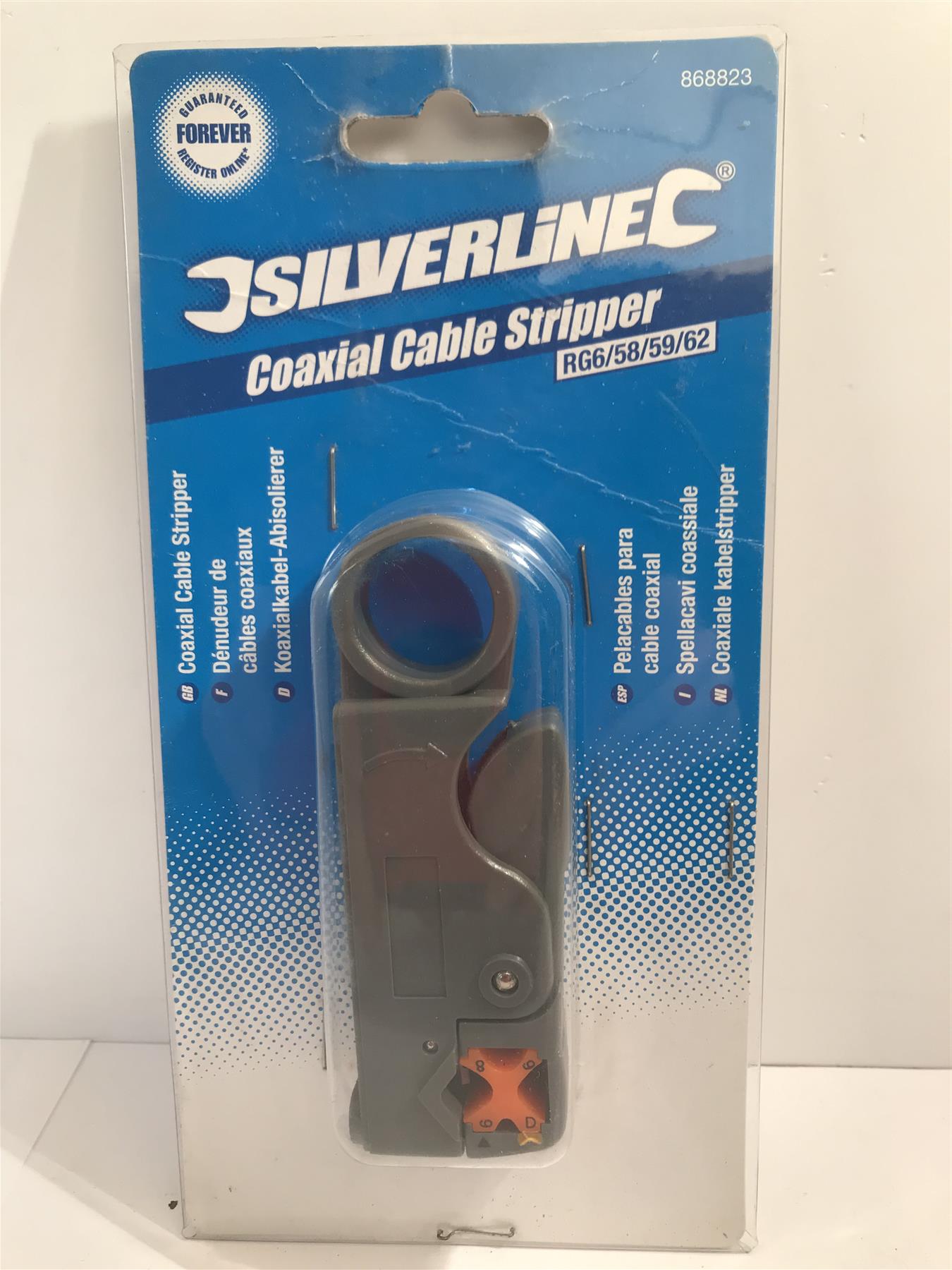 Silverline Coaxial Cable Strippers 100mm Stripping Capacity 4 - 12mm 868823