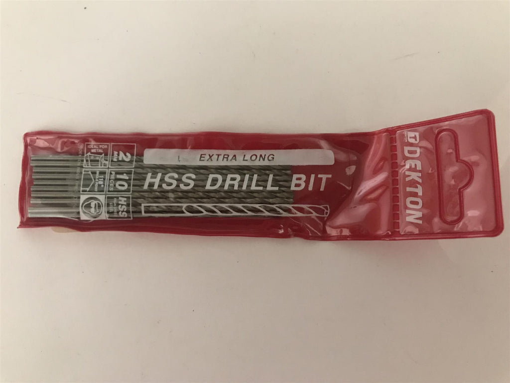 Dekton Extra Long HSS Drill Bit 2mm 10 Pack