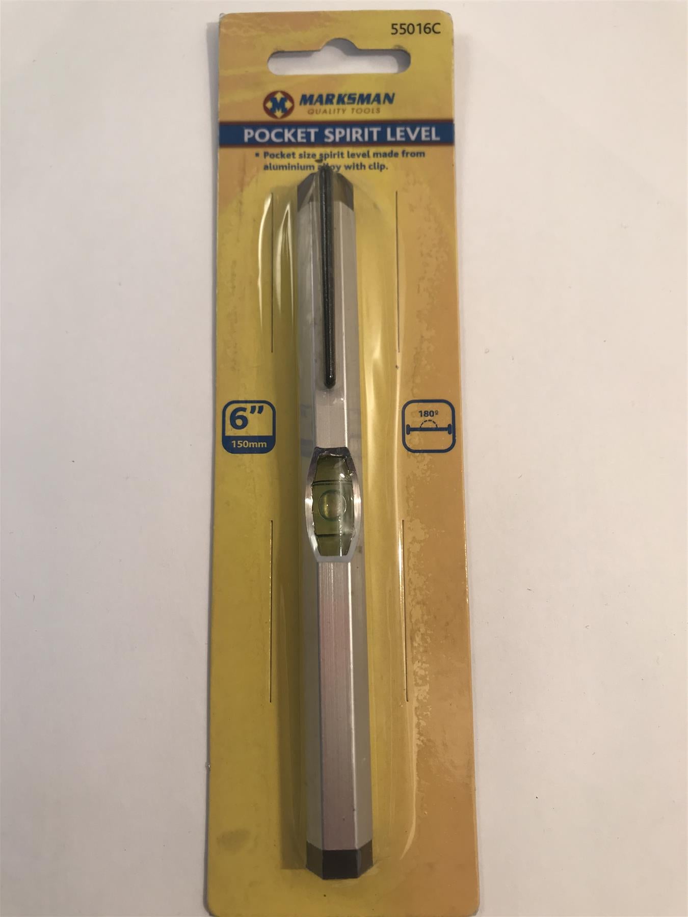 6" PEN SIZE MINI POCKET SPIRIT LEVEL ALUMINIUM LIGHT HANDY TOOL CLIP