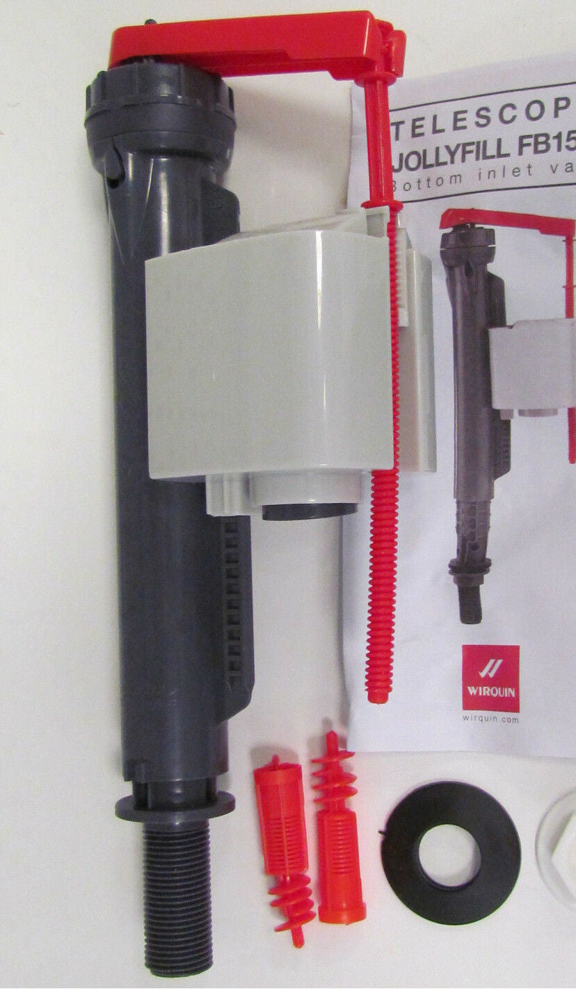 NEW WIRQUIN 1/2" TELESCOPIC BOTTOM INLET TOILET VALVE FB150T