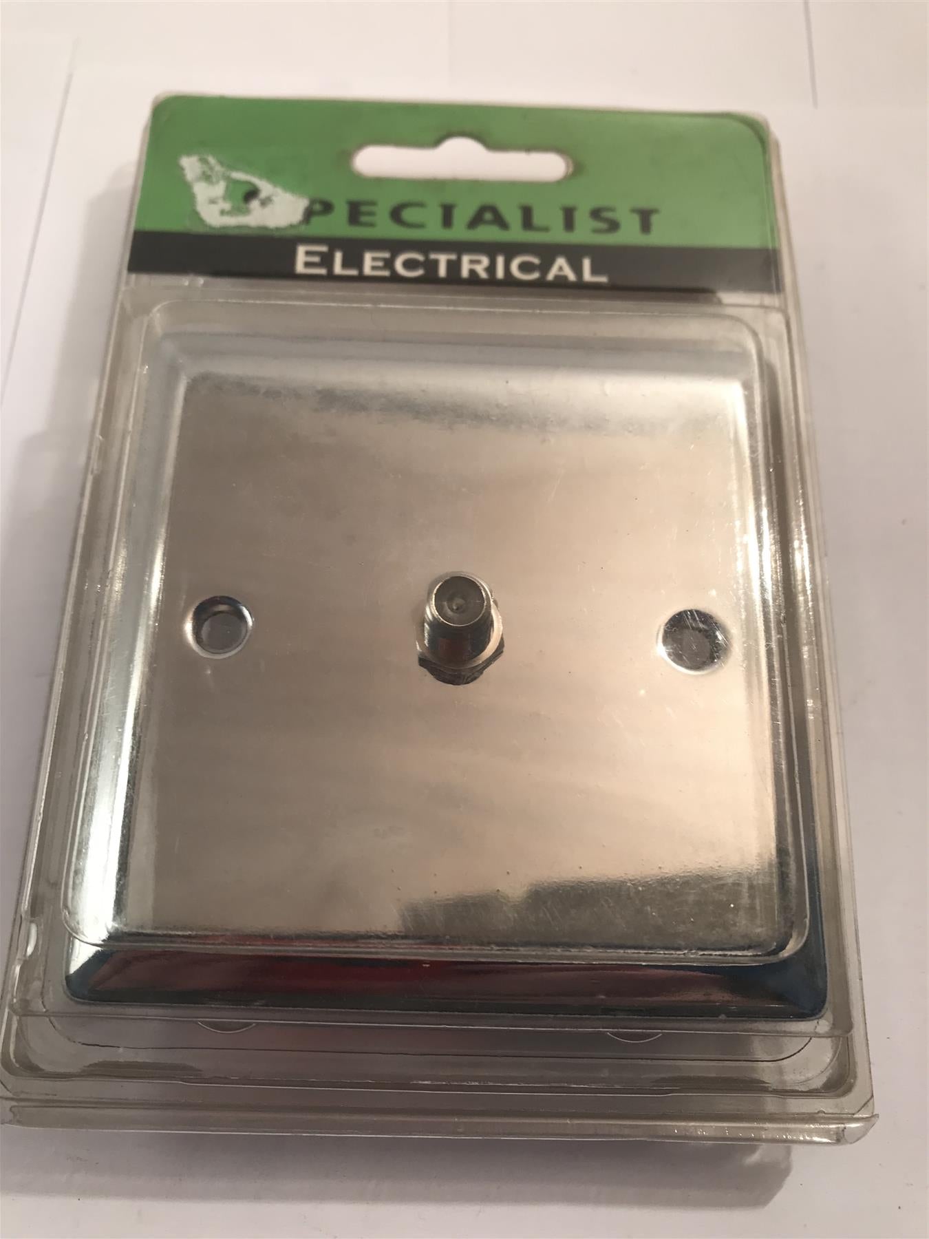 Polished Chrome 1 Gang Satellite Socket SEC30