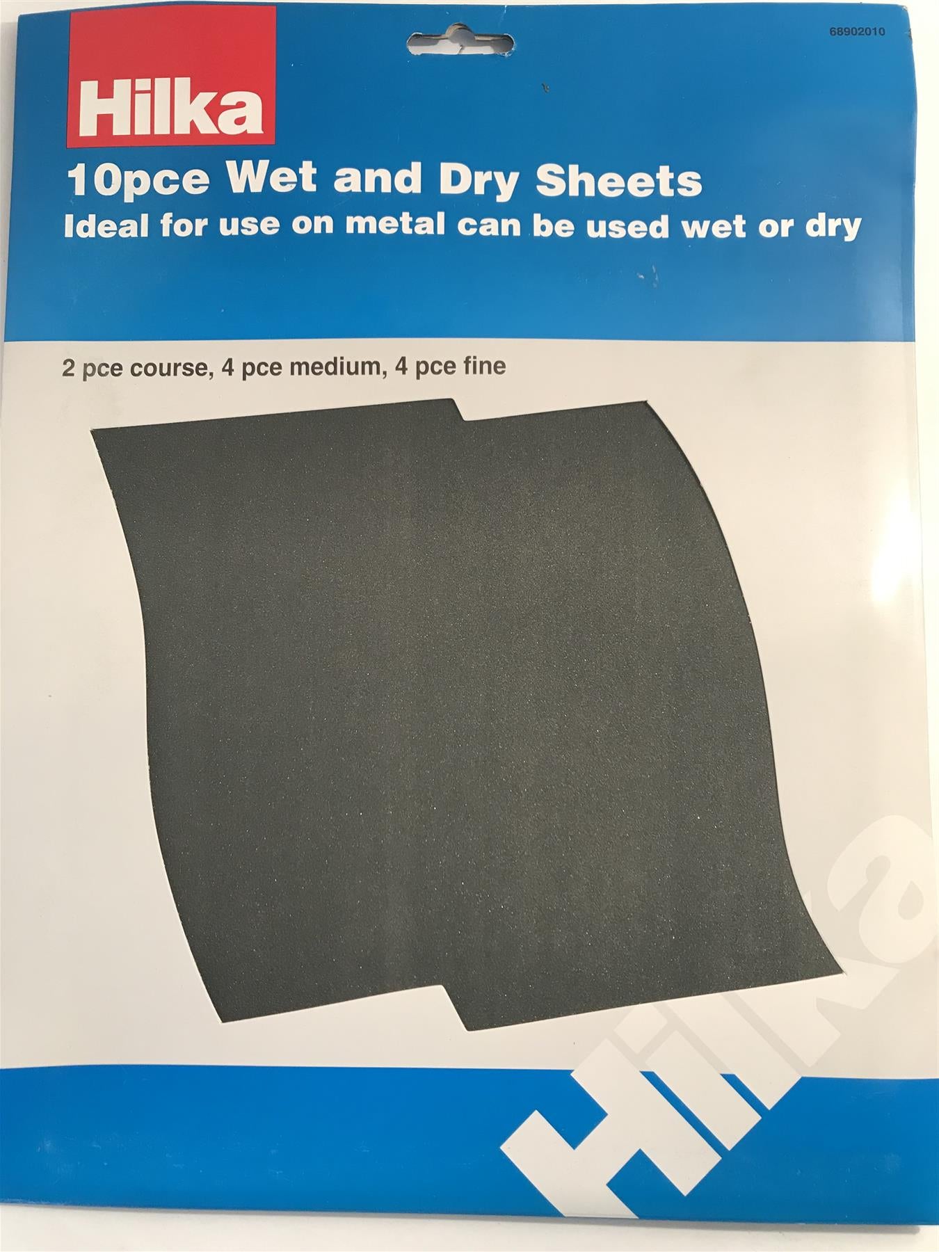 Hilka 10pc Wet and Dry Sheets Course, Medium, Fine 68902010