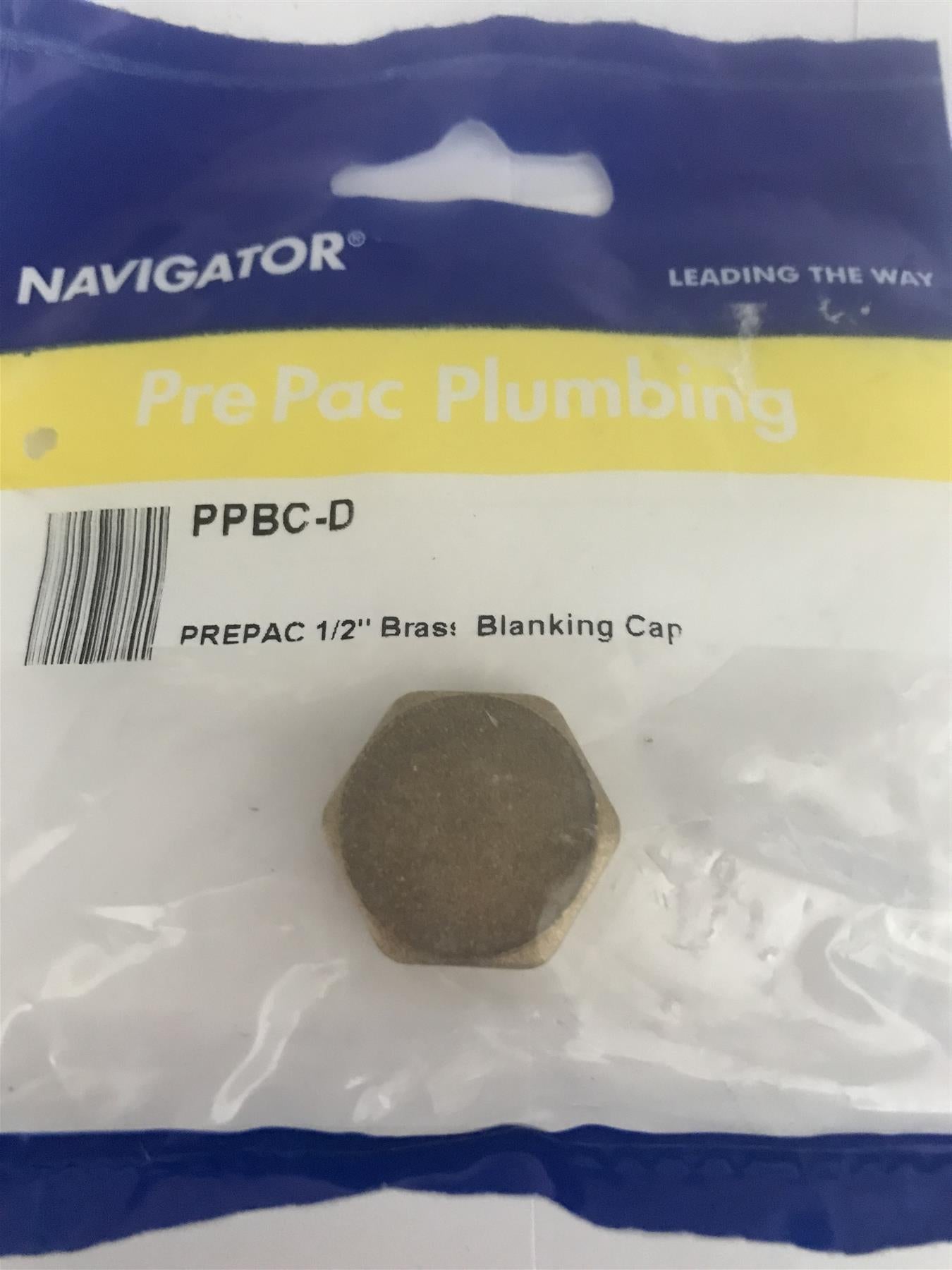 Navigator 1/2" Brass Blanking Cap PPBC-D