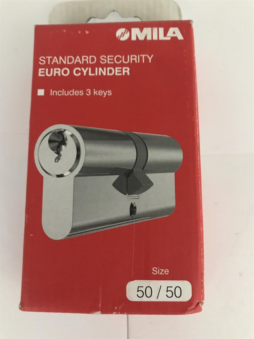 Mila Standard Security Euro Cylinder 50/50  3 Keys Chrome  BC5050EDPCM6