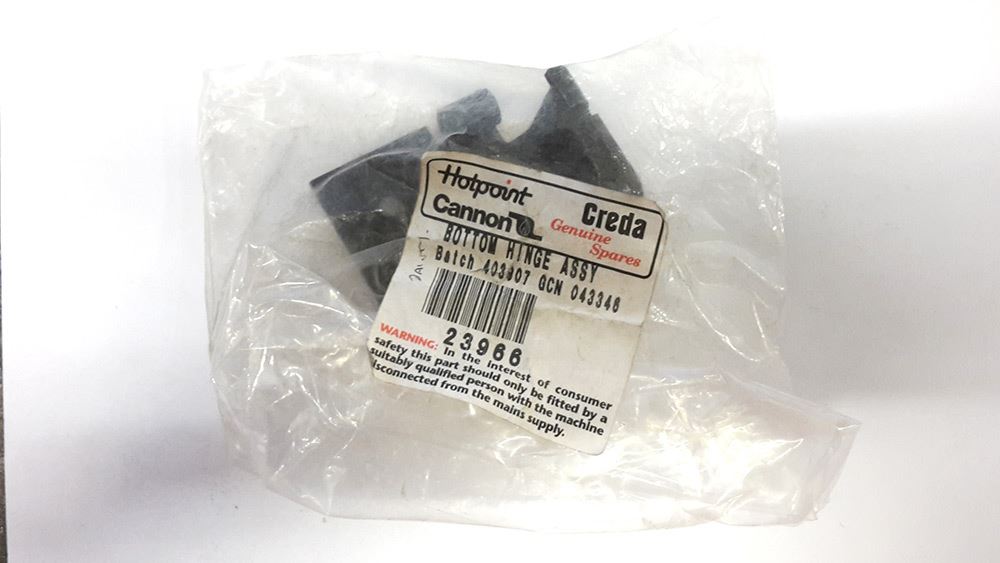 NEW HOTPOINT CANNON CREDA BOTTOM HINGE ASSEMBLY 23966 GC 043346
