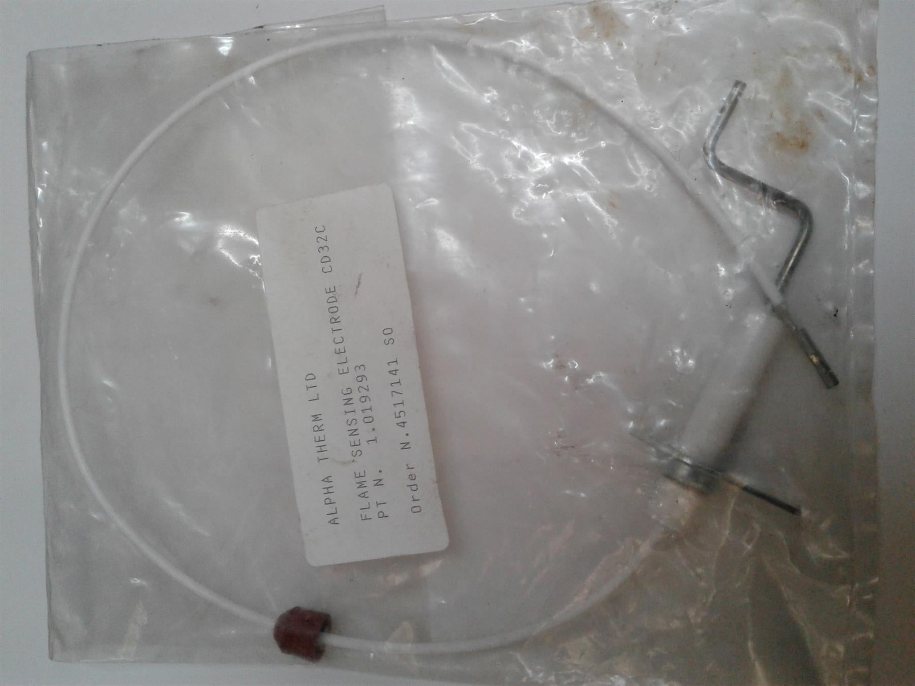 NEW ALPHA CD BOILER FLAME SENSING ELECTRODE 1.019293 LEAD