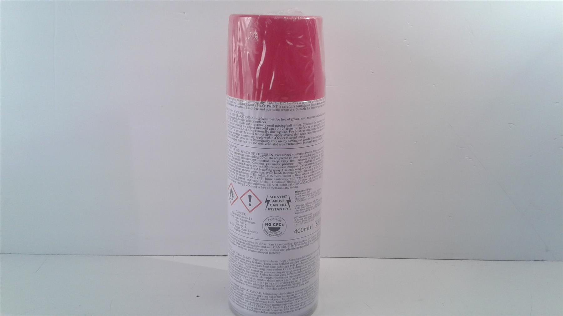 Canbrush Spray Paint C33 Red for metal plastic and wood