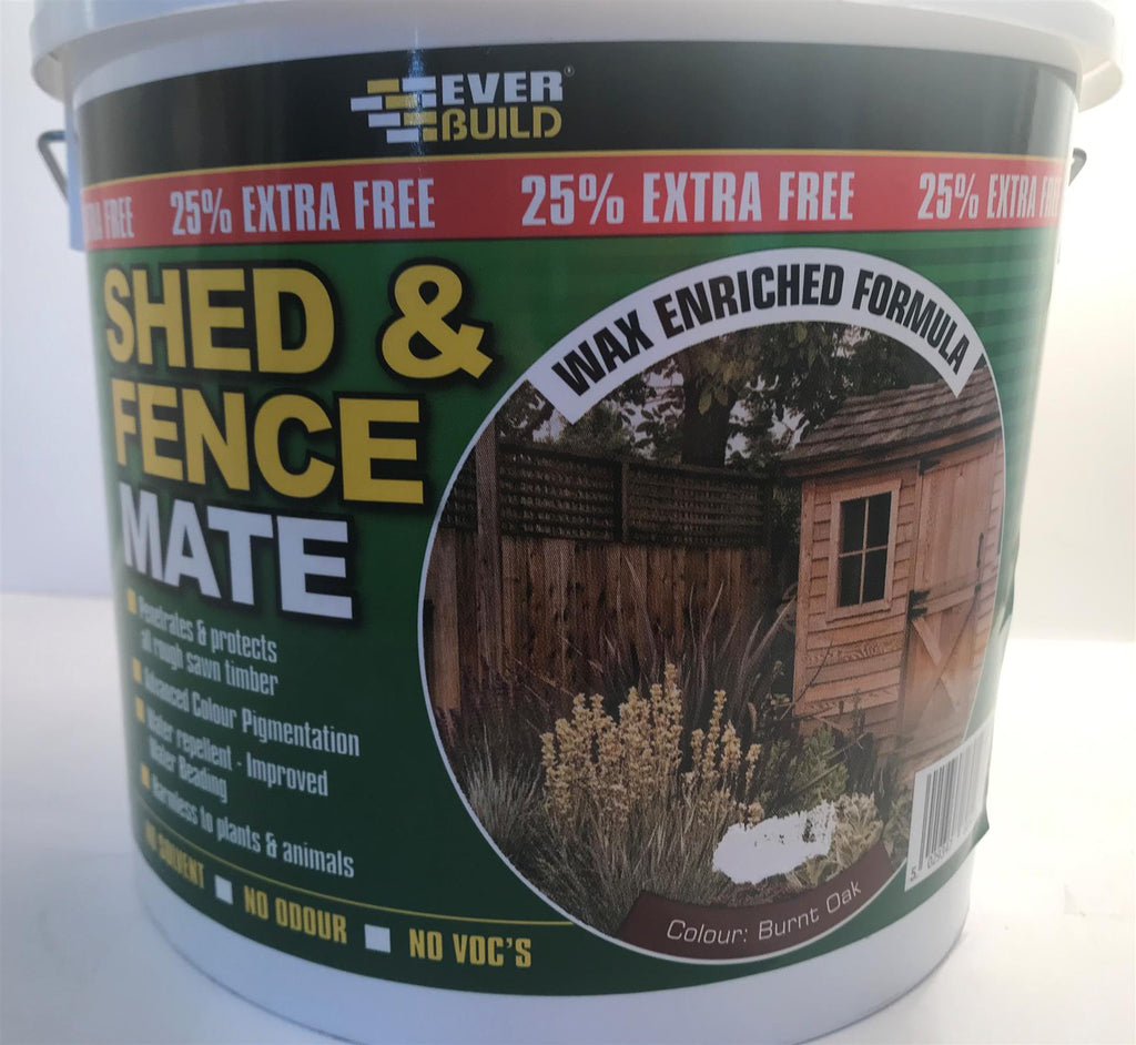 Everbuild Shed and Fence Mate Burnt Oak  5 Litre