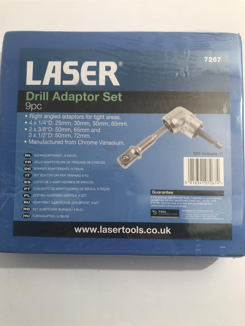 Laser 9pc Right Angle Drill Adapter 7267