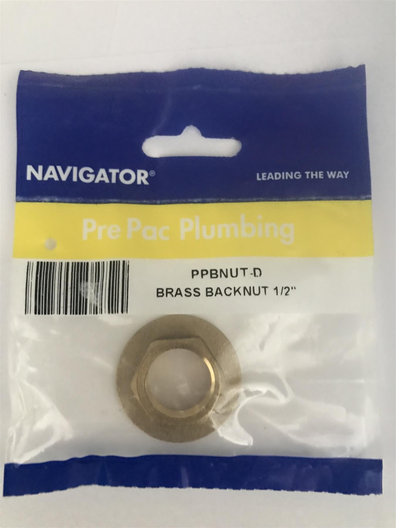 Navigator 1/2" Brass Backnut  PPBNUT-D