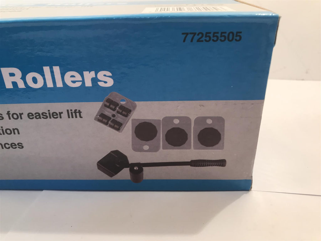 Hilka Tools 77255505 Appliance Rollers, Black/Silver, Set of 5 Pieces
