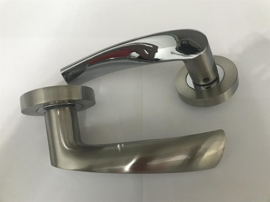 Supreme Windsor Lever On Rose Satin Nickel Chrome Plated Mix 30011