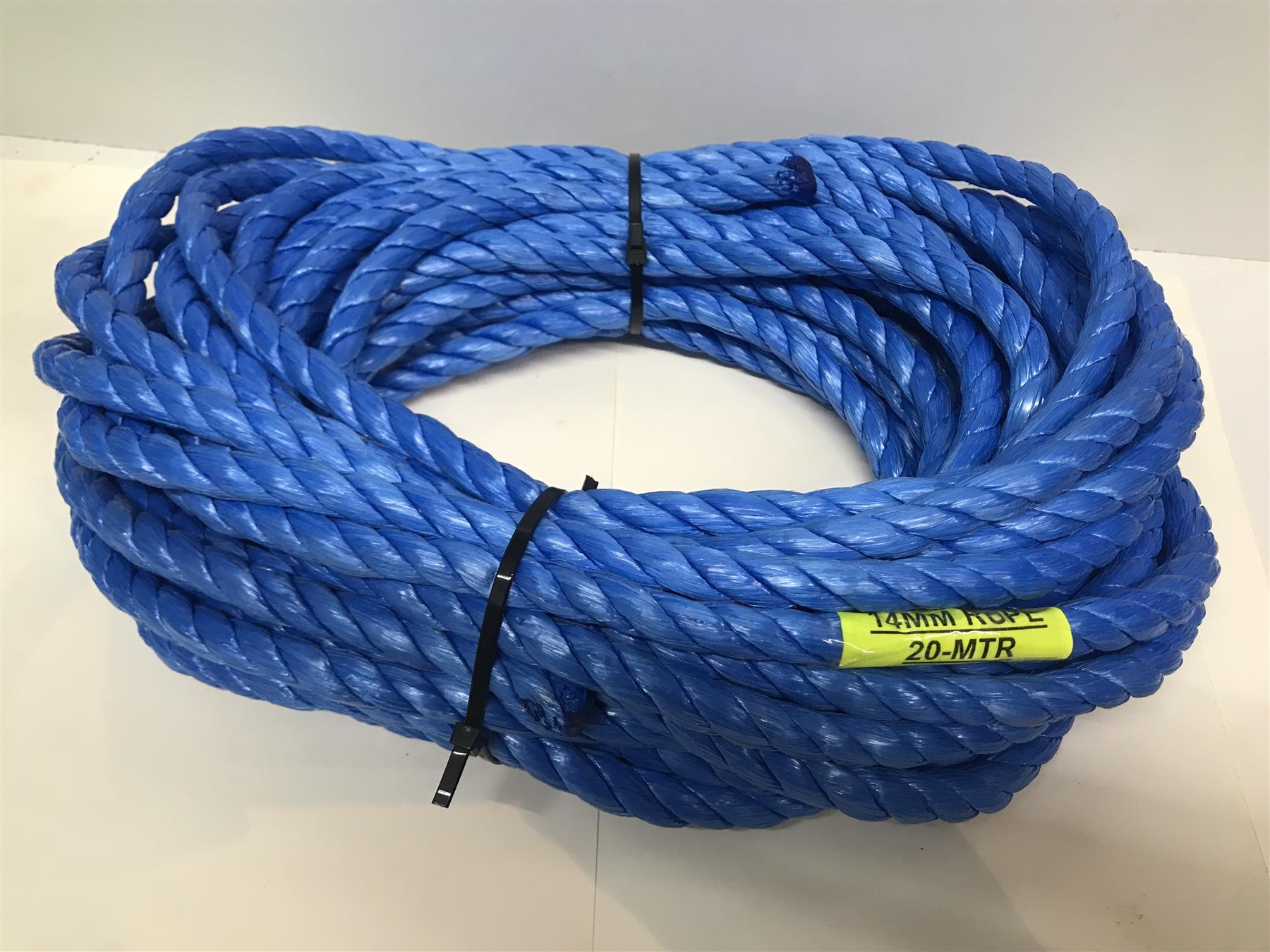 14mm Blue Poly Polypropylene Rope 20m