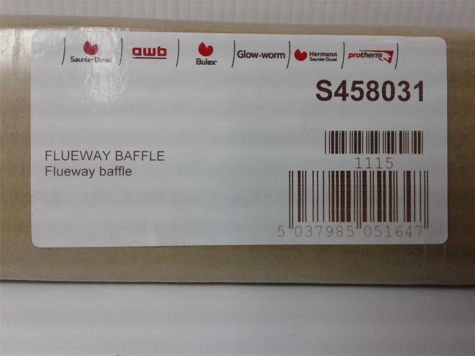 NEW Glow-Worm S458031 Flueway Baffle