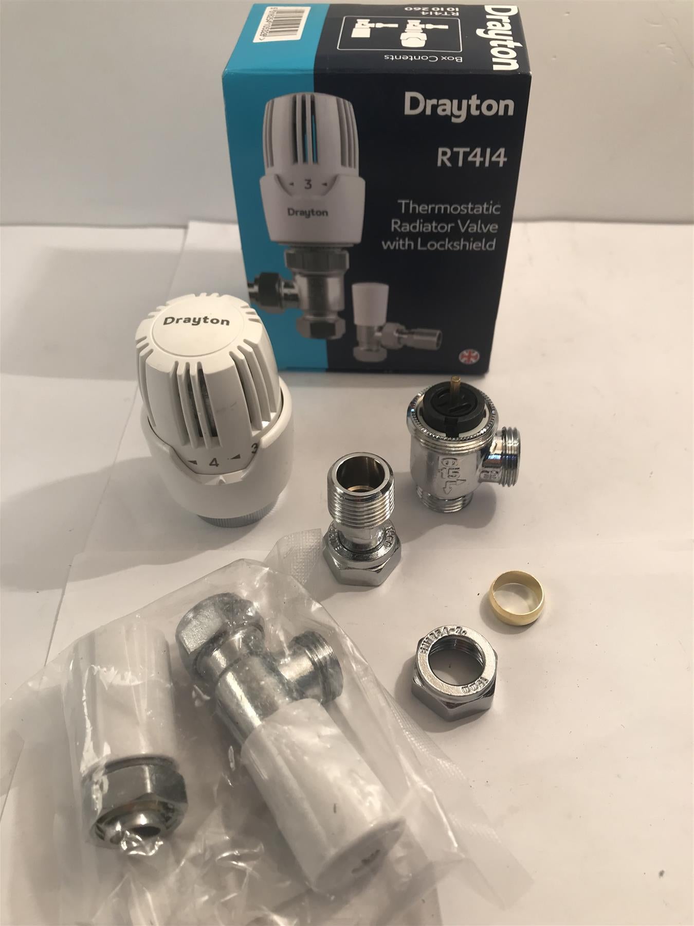 Drayton RT414  1010260  Thermostatic Radiator Valve with Lockshield