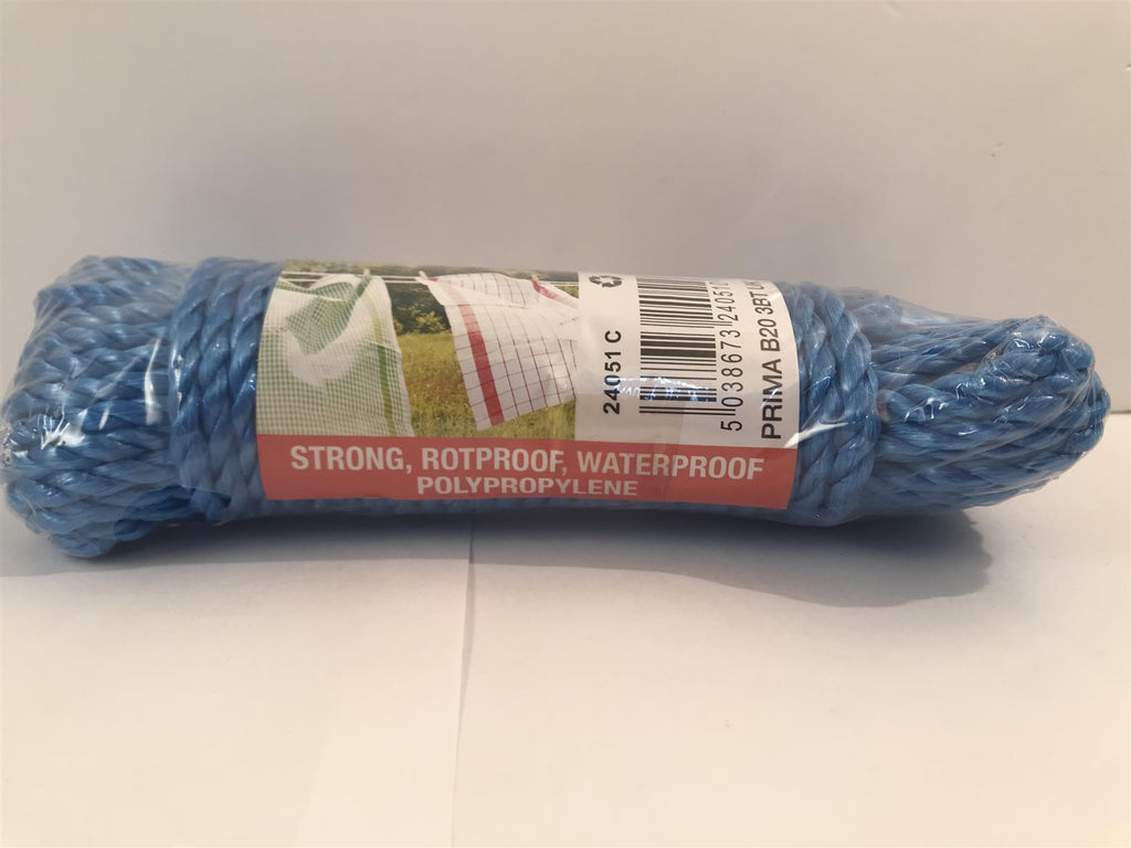 Prima Blue 15m Poly Rope Pulley Line, Strong, Rotproof, Waterproof