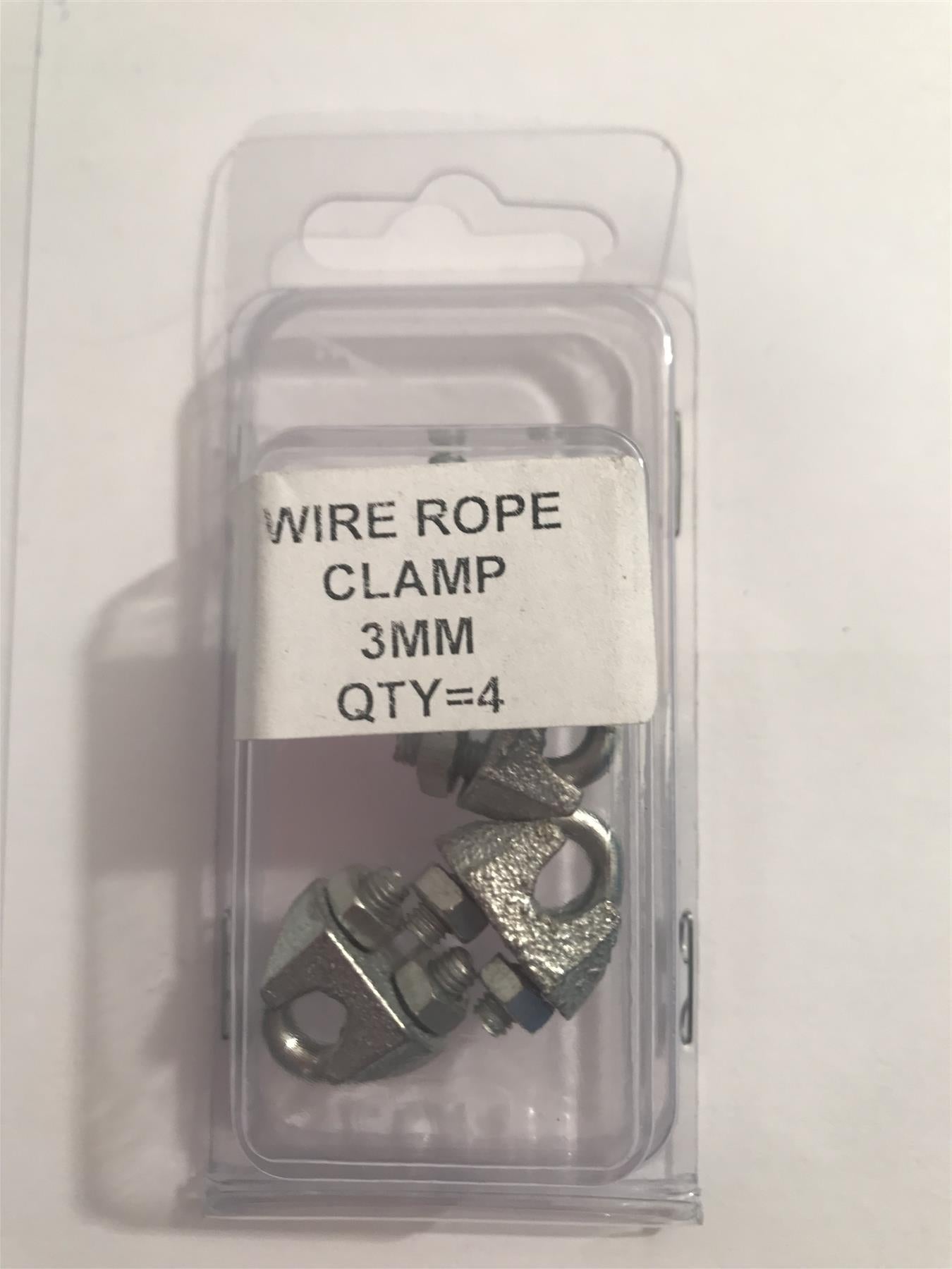 Wire Rope Clamp 3mm (4 Pack)