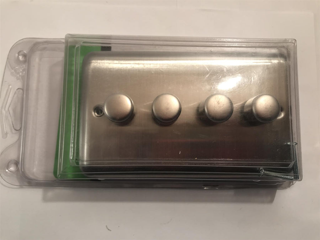 Specialist 4 Gang Dimmer Switch Brushed Chrome SEMS44