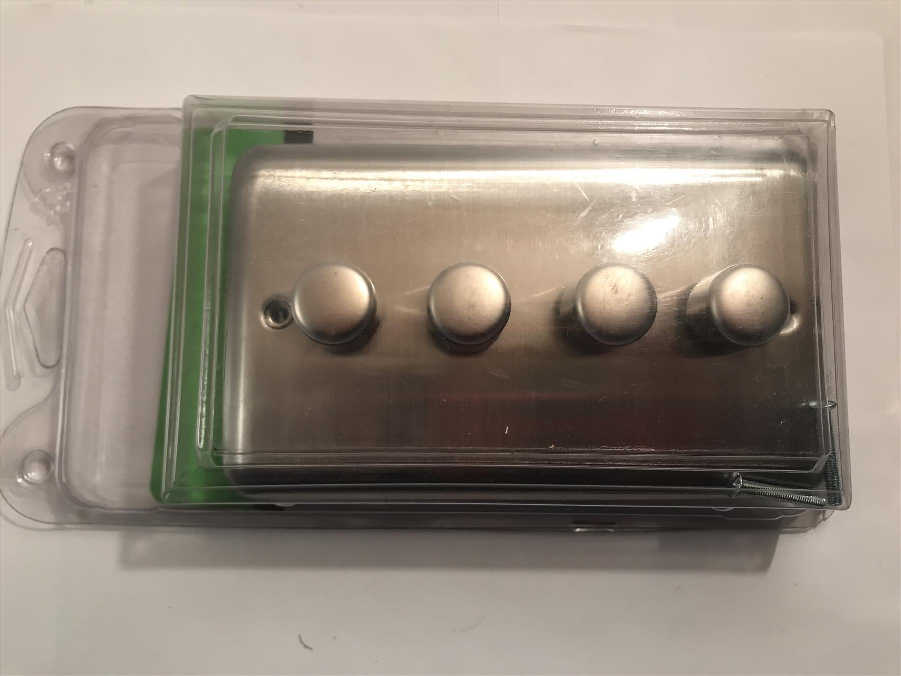 Specialist 4 Gang Dimmer Switch Brushed Chrome SEMS44