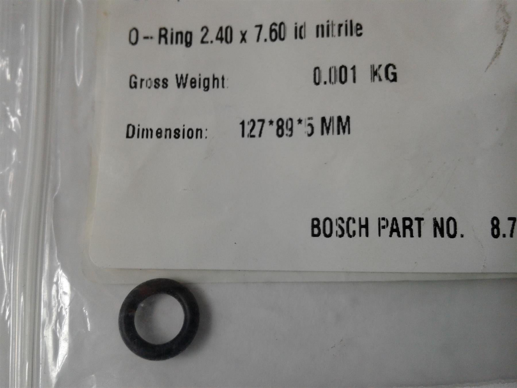 NEW WORCESTER 240 CDI HIFLOW O RING (2.40 X 7.60) NITRILE 87161408080