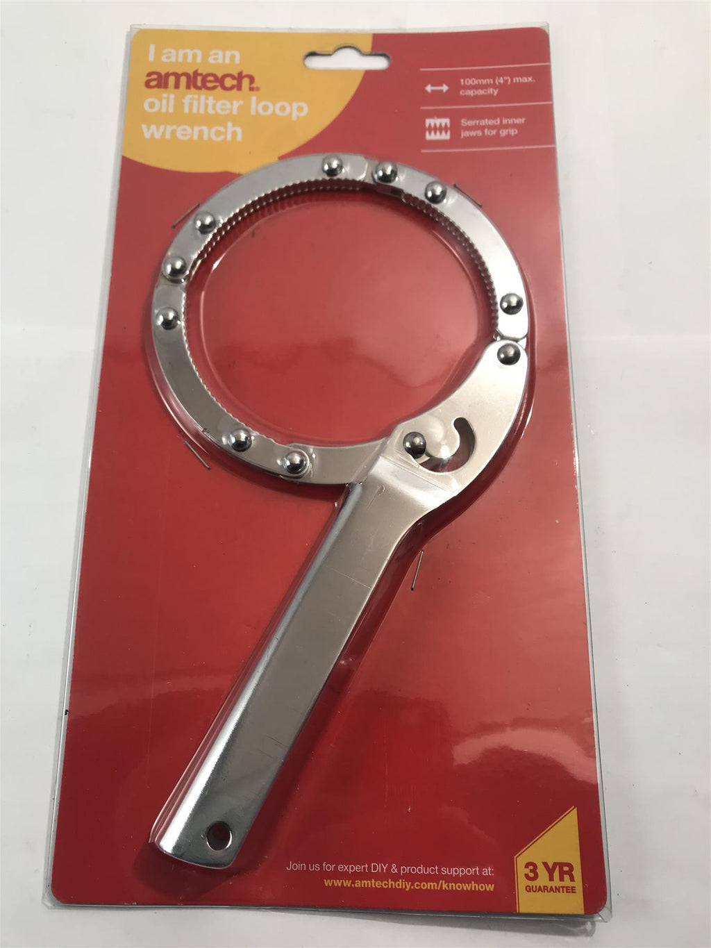 Amtech 4" (100mm) Oil Filter Loop Wrench  J0900