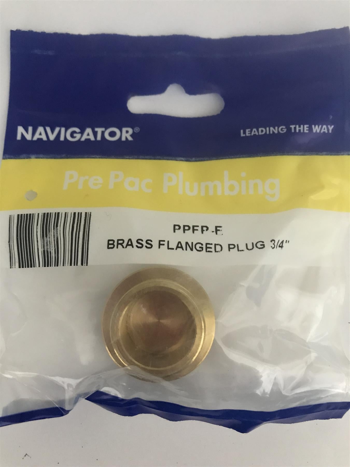 Navigator 3/4" Brass Flanged Plug  PPFP-E
