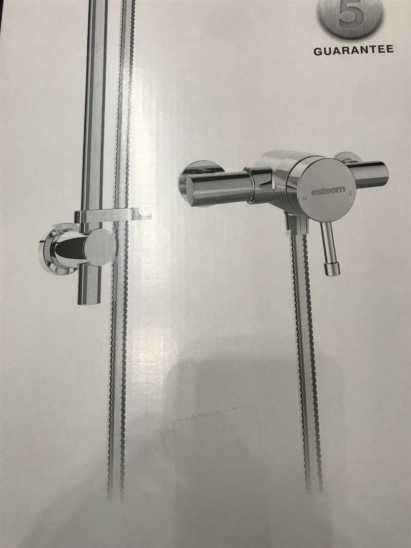 Esteem Ceirano Thermostatic Exposed Single Lever With Flexible Slide Rail Kit