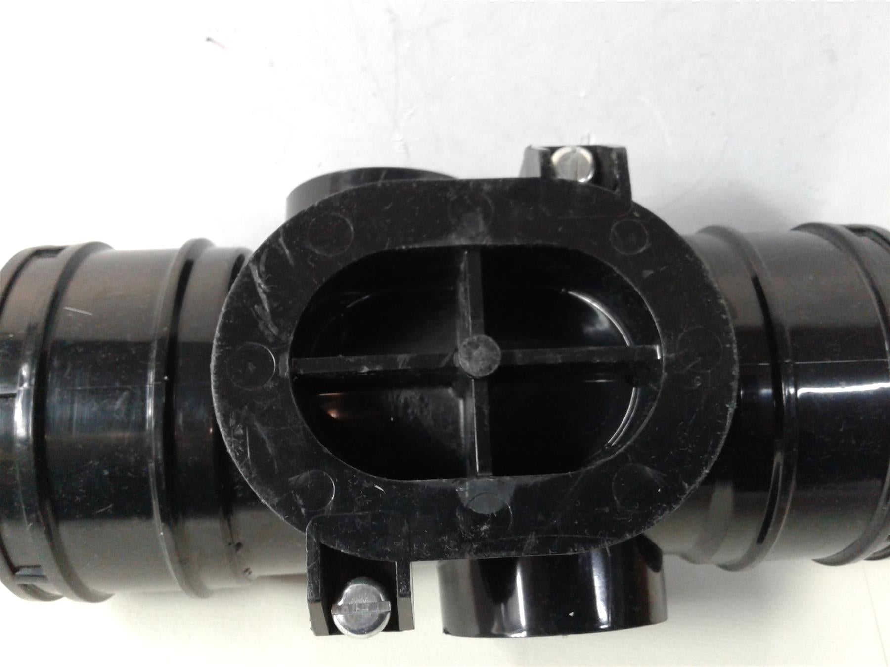 NEW Terrain 3" Access Soil Pipe Connector 82mm 2 Boss Horns 137.3 BLACK