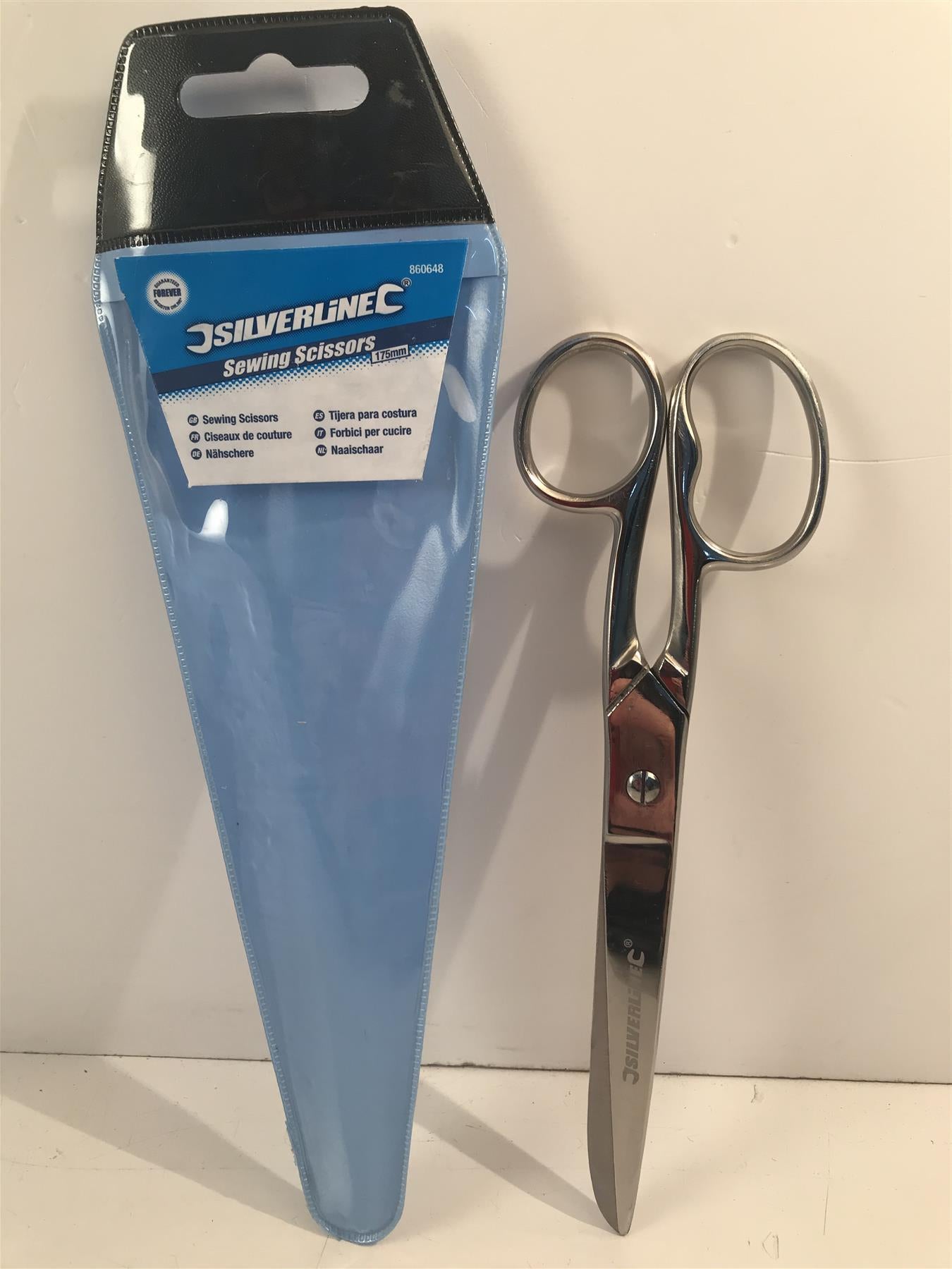 Silverline Stainless Steel Sewing Scissors 175mm  860648