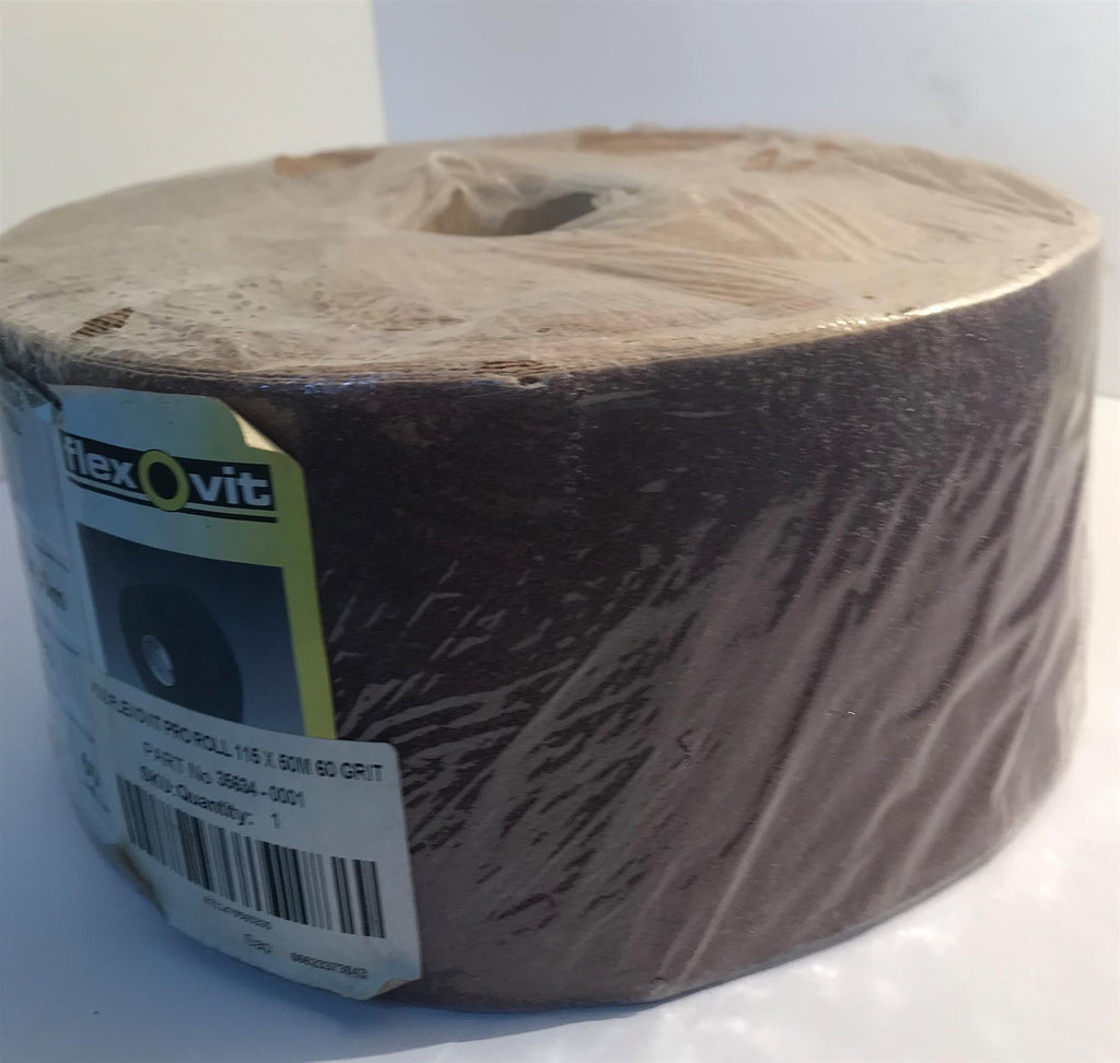 Flexovit  A203 Aluminium Oxide Abrasive Roll 115mm x 50m 60 Grit
