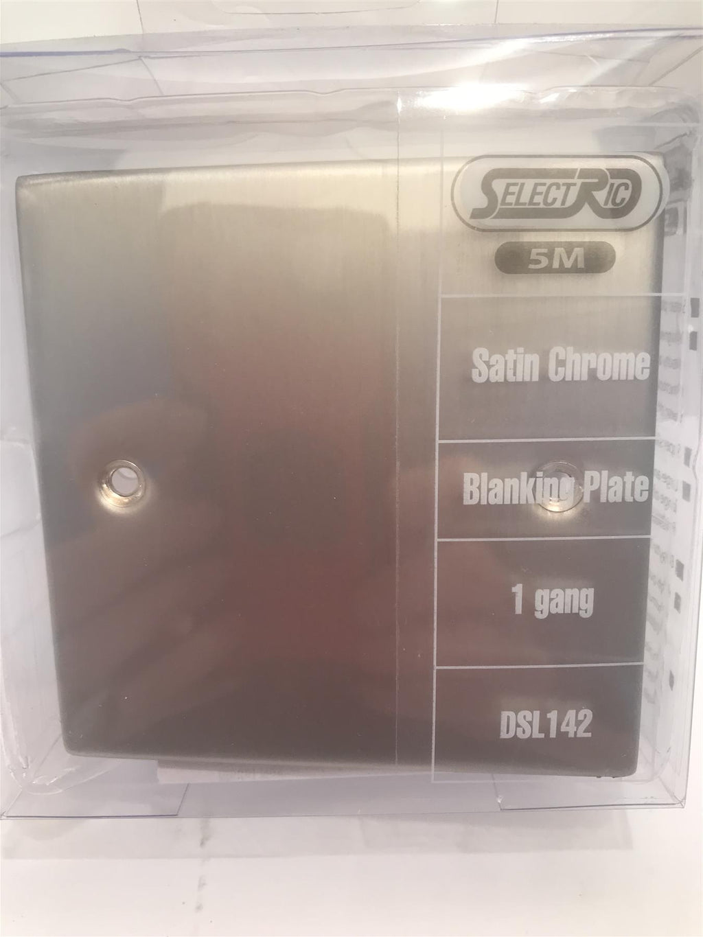 Satin Chrome 1 Gang Blank Plate  DSL142