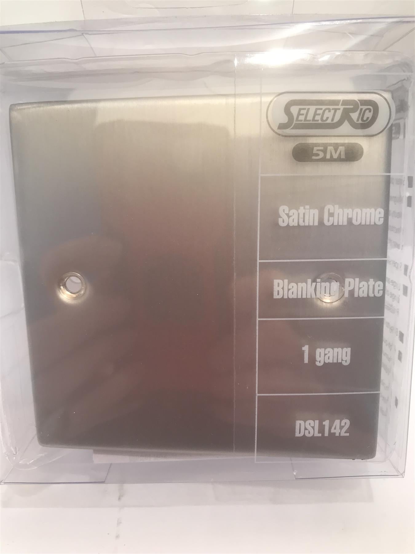 Satin Chrome 1 Gang Blank Plate  DSL142