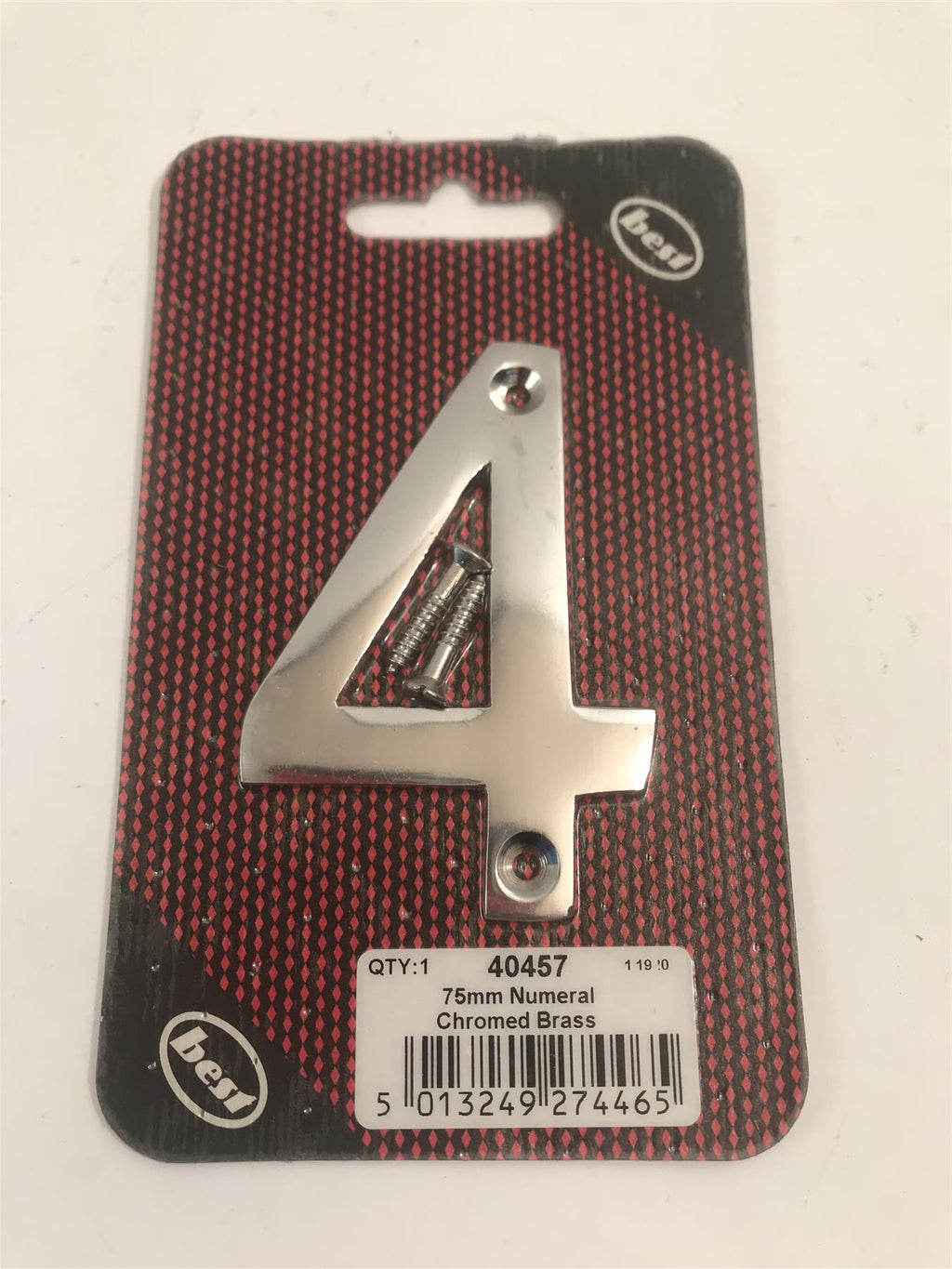 Best 75mm 3" Chromed Brass No. 4  with screws  -   40457