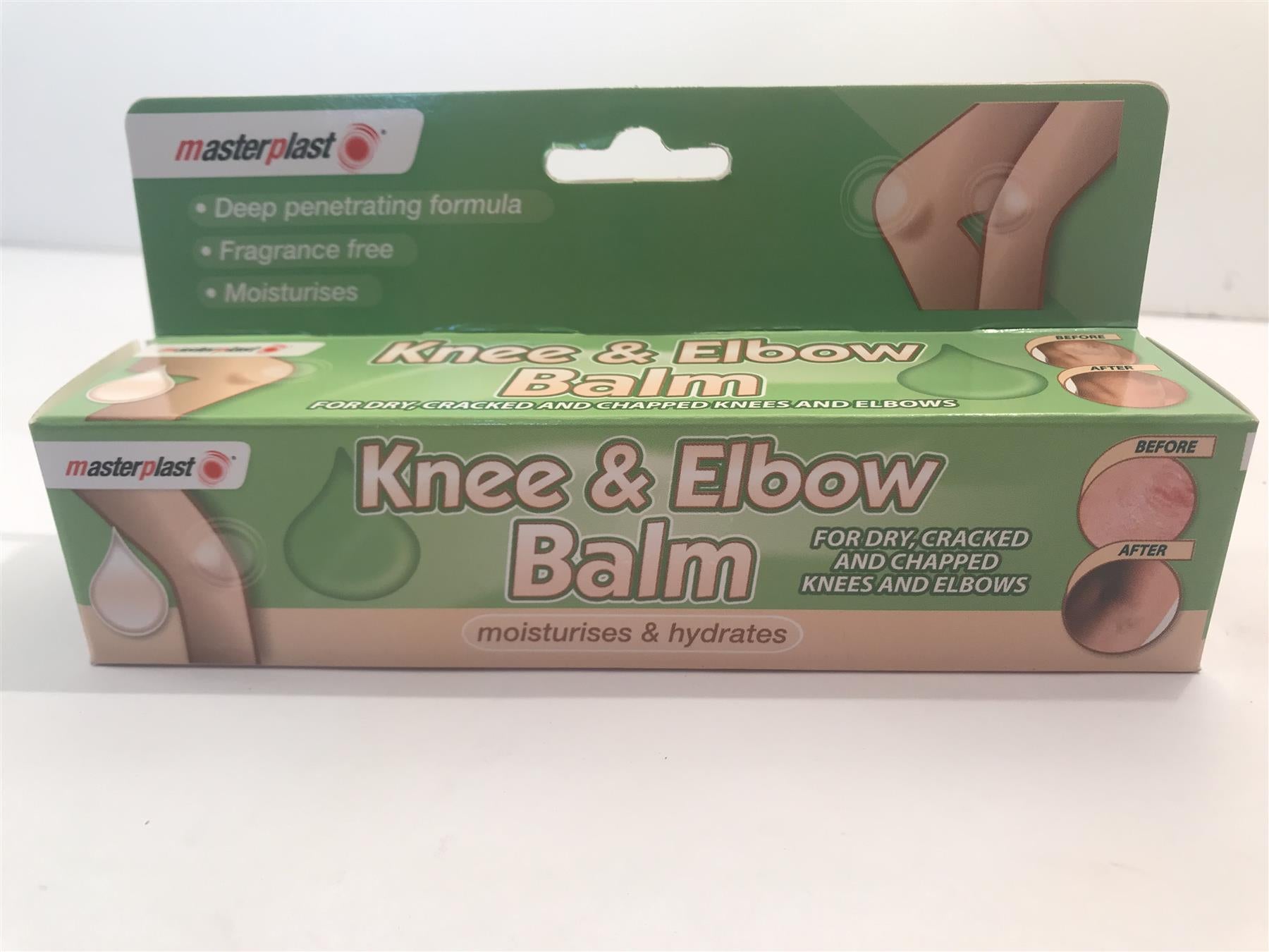 Masterplast Knee & Elbow Balm moisturises and hydrates