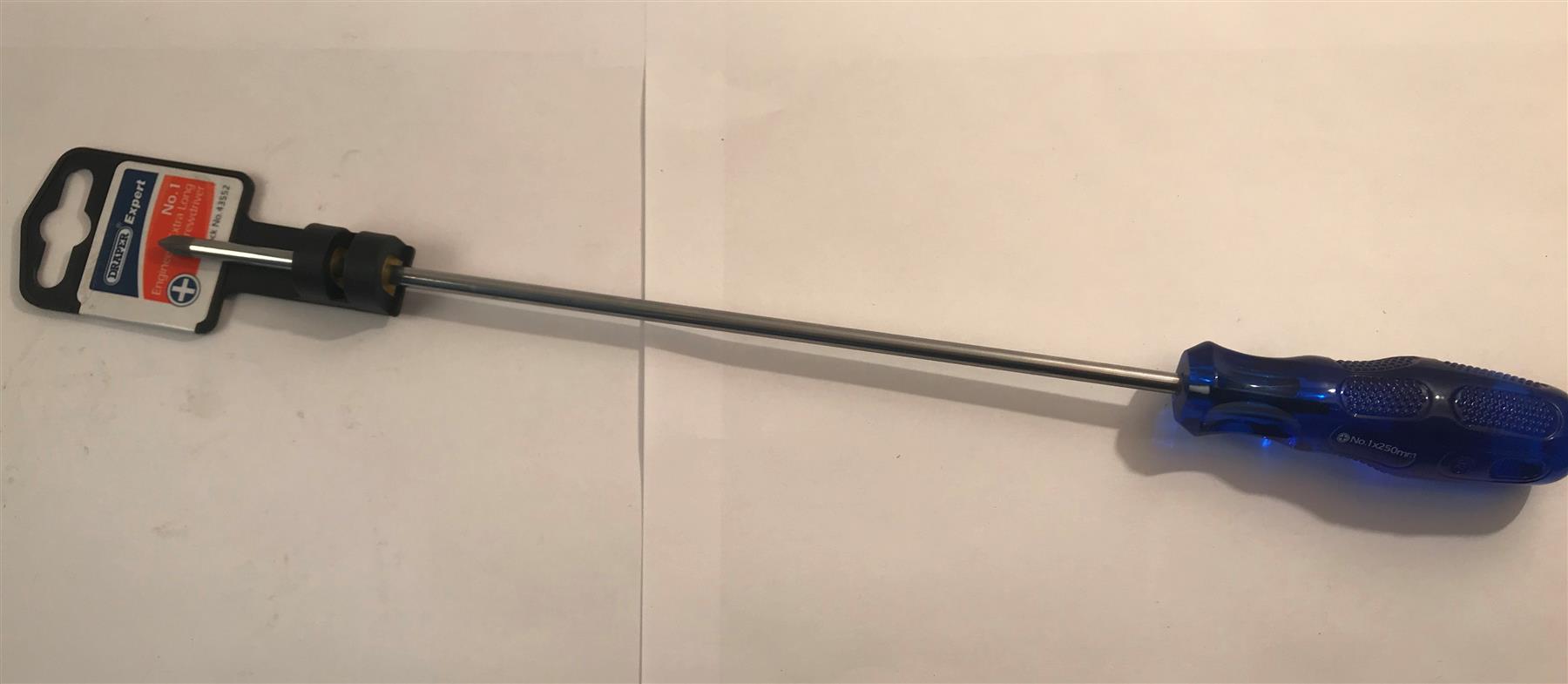 Draper Expert No. 1 250mm Extra Long Cross Slot Engineers Screwdriver