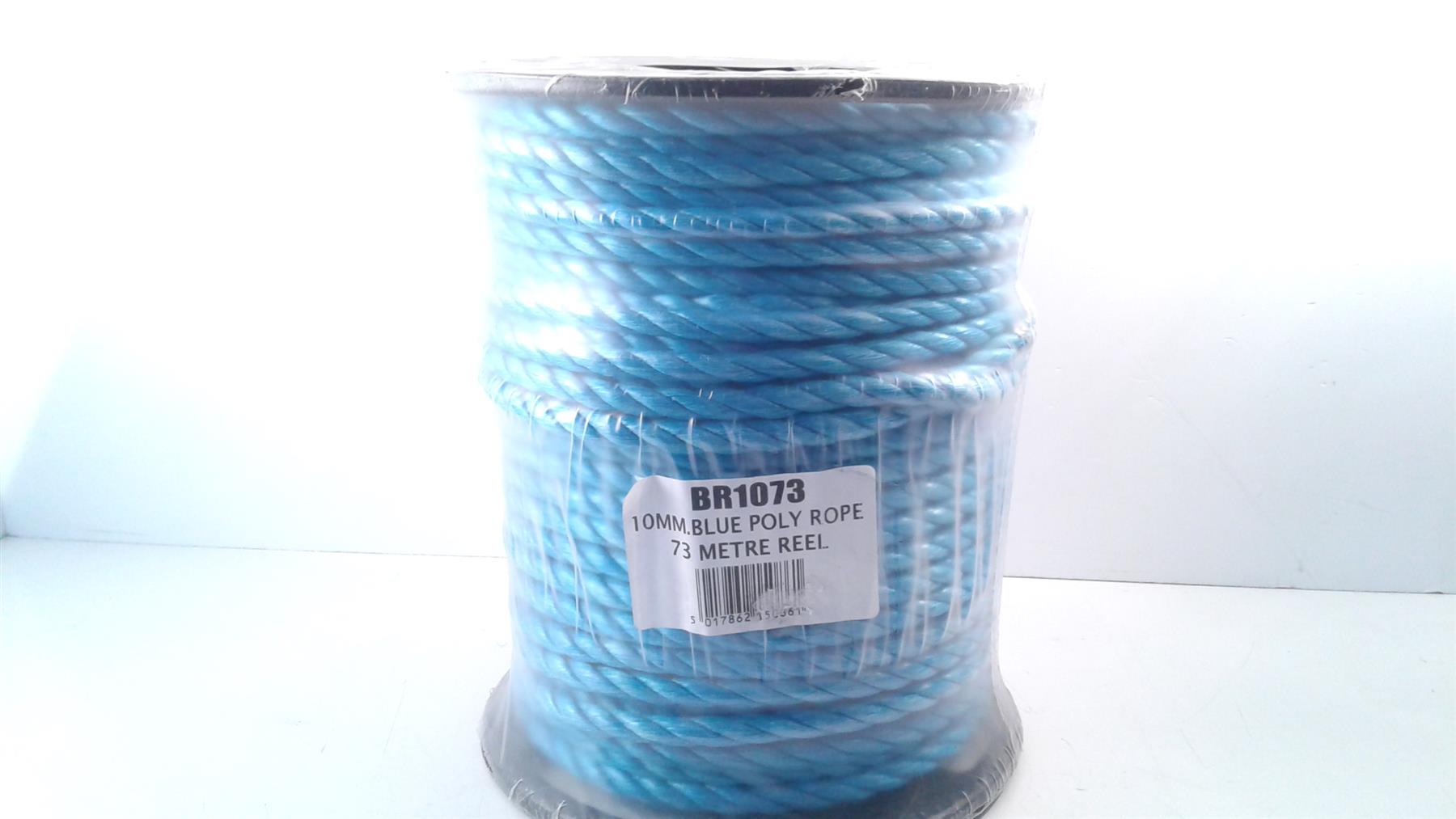 10mm BLUE POLY POLYPROPYLENE ROPE - 73m