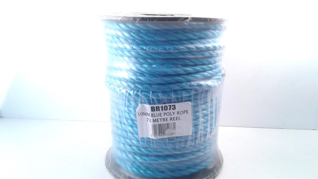 10mm BLUE POLY POLYPROPYLENE ROPE - 73m