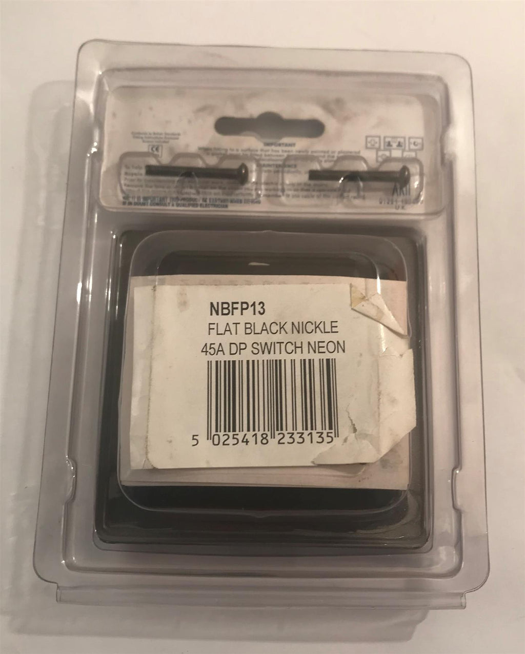 Royale 45 Amp  Flat Black Nickel DP Switch & Neon NBFP13