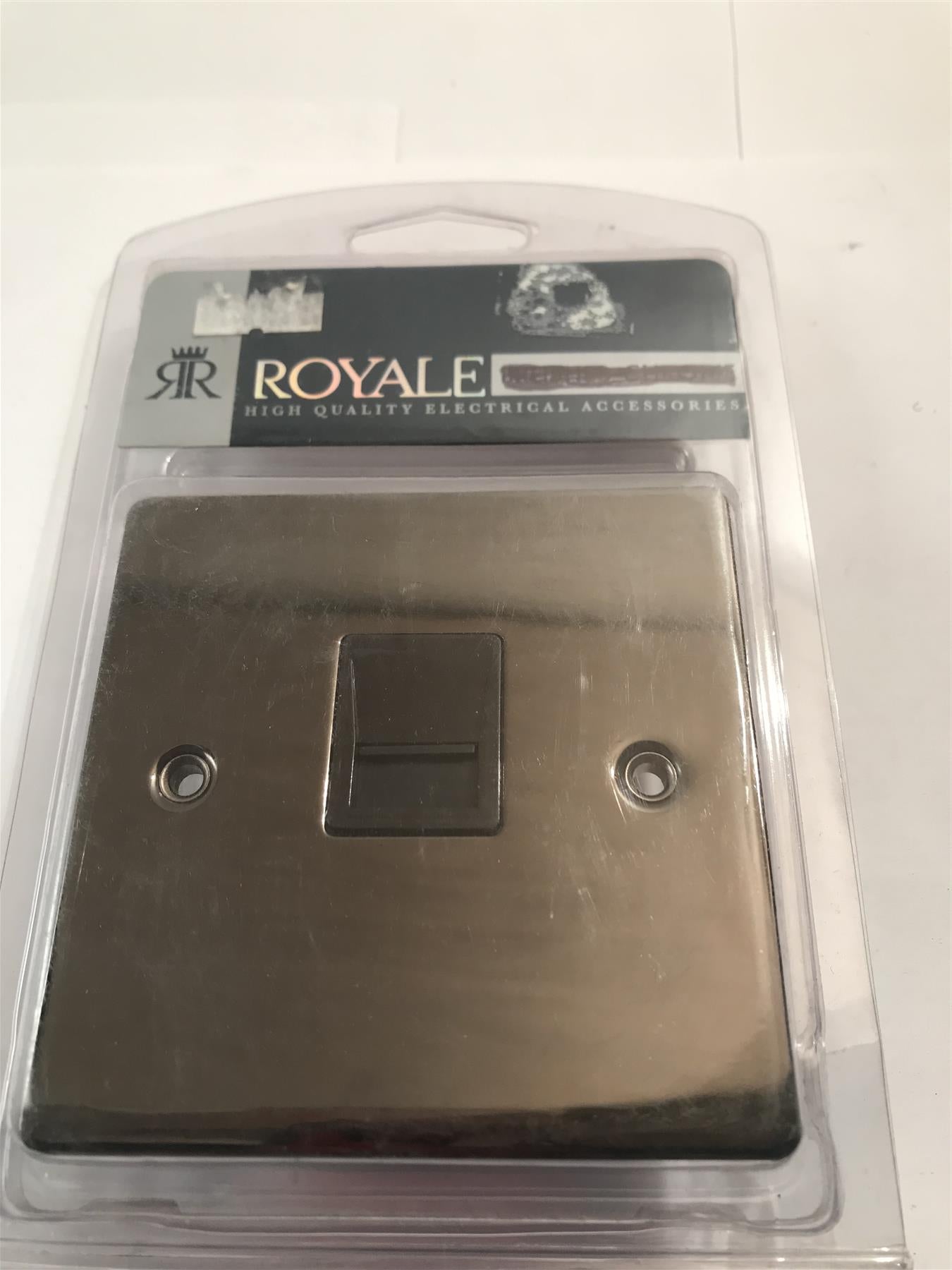 Flat Plate Black Nickel Master Telephone Socket