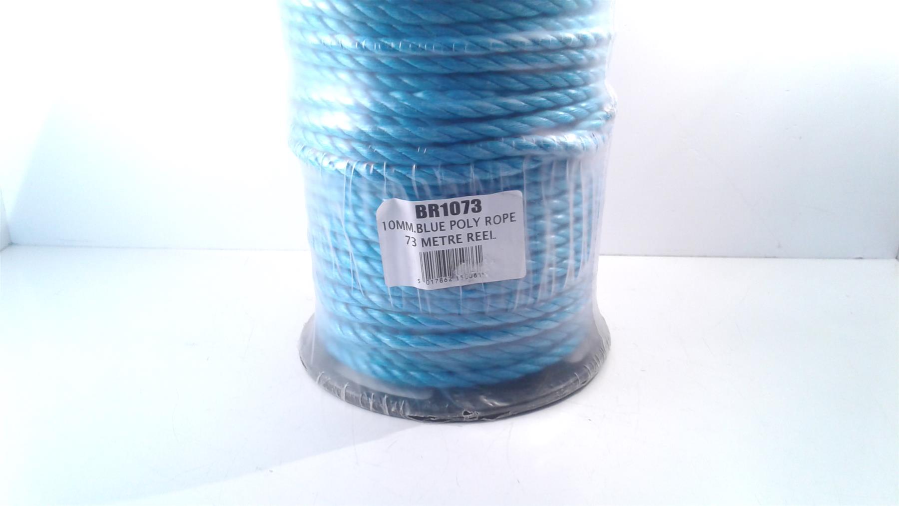 10mm BLUE POLY POLYPROPYLENE ROPE - 73m