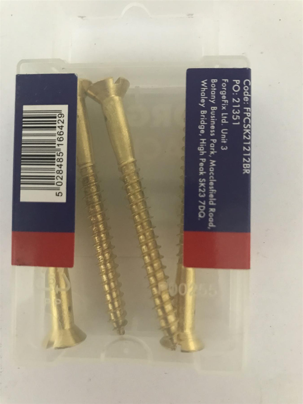Forgefix Wood Screw Slotted CSK Brass 2.1/2″ x 12   FPCSK21212BRPack 4