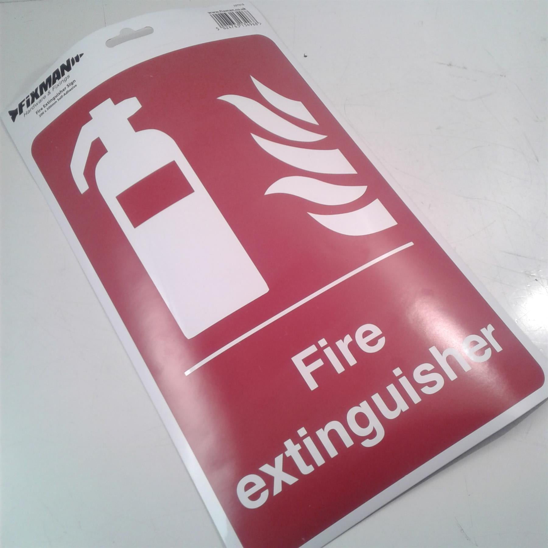 Fixman Fire Extinguisher Sign Self-Adhesive 200 x 300mm 297918
