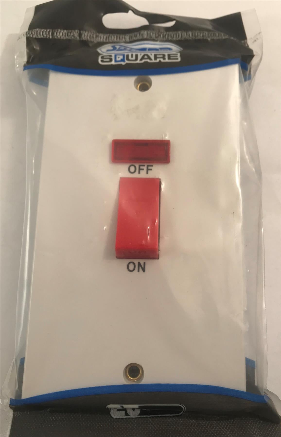 Selectric Square 45 Amp DP Switch 2 Gang with Neon  LG952N
